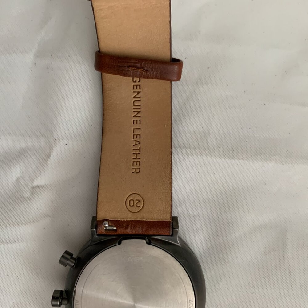 Men's Skagen Ancher Chronograph Brown Leather Strap Watch SKW6418 ⭐️ - Picture 9 of 14